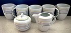 Studio Nova Color Threads Fine China Mug Creamer Sugar Bowl Lot Mikasa Y0709 7pc