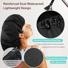 2pcs 16 5 jumbo Adjustable Terry Cloth Lined Shower Caps For Long Hair   Braids 
