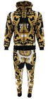 Men s Tim Baroque Print Tracksuit  Urban Hip Hop Hoodie   Joggers Set  S-5xl