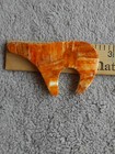 Orange Spiny Oyster Left Facing Bear Pendant 2 1 2  By 1 1 2  Make Offers  