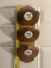 Vintage Wooden Wall Mail letter Hanging Organizer Floral Rustic Farmhouse 70s