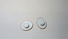 Victorian 1800s Beautiful Pair Of Matching Hand Painted Floral Rose Oval Buttons