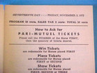 11-3-1972 Aqueduct Racing Program   36-1 Exacta Payoff    Joe Dimaggio Facimile 