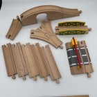 Wooden Train Track Lot 11 Pcs Bridge Crossing Switch Straights Fits Brio Thomas