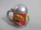2 Jurassic World Plastic Cup Mug Flip Top T-rex Stegosaurus Raptor Dinosaur 14oz