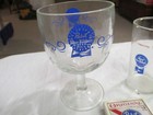 Vintage Pabst Blue Ribbon Lot   Goblet  Beer Chaser  Tapper Handle And Coasters