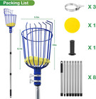 Fruit Picker Pole With Basket Telescoping Tool Extension Fruit Picking Rod  Appl