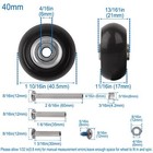 4-pack 40mm Luggage Suitcase Replacement Wheels     Rubber Caster Repair Kit W  Ax