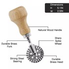 Ravioli Stamp Maker Cutter With Roller Wheel Set mold With Wooden Handle Kitchen