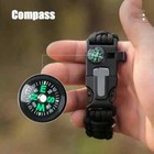 Black Paracord Tactical Multifunctional Bracelet Emergency Survival Gear
