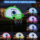 Solar Power Trampoline Basketball Hoop With Led Lights  Easy To Install Basketba