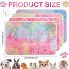 4 Pcs Guinea Pig Fleece Cage Liners  Tie Dye  24 X 16 Inch