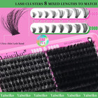 Lash Clusters Kit 100d 200d Thick Volume Eyelash Clusters Kit 12-25mm Wispy Indi