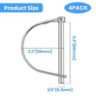 4-pack Premium Coupler Pin - Trailer Safety And Lock 1 4  X 3 2   Silver 