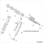 Polaris Front Tender Spring  White  Genuine Oem Part 7045141-133  Qty 1