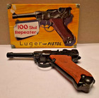 Vintage Luger Cap Gun Pistol 100 Shot Repeater Toy New With Box