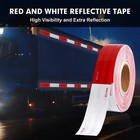 2 Inch X 160feet Reflective Safety Tape Dot-c2 Waterproof Red And White Adhesive