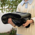Merino Wool Blanket - 87  X 63  Thick Warm Soft Large Bed Throw - Great For Camp