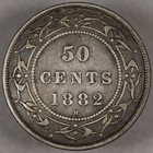 1882 H Newfoundland Silver 50 Cents