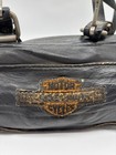 Vintage Harley-davidson Black Leather Motorcycle Tool Bag   Barrel Bag W  Straps