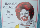 New Vintage 1995 Mcdonald s Ronald Mcdonald In Person Poster