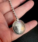 Antique Sterling Silver Queen Victorian Coin Spoon  10 5g