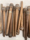 Wood Bobbins Quills Reclaimed Industrial 8  With Staples  Lot Of 30