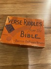 Verse Riddles From The Bible Antique Card Game Vintage Rare