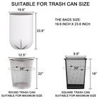 6 Gallon Small Clear Office Trash Bags  Wastebasket Trash Can Liners  Garbage   