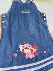 Strawberry Shortcake Vintage Denim Overall Dress Girls Size 6  Rare Y2k