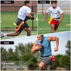 Dkovn Flag Football Belt  2pcs Adjustable Flag Football 2pcs 1 Blue 1 Yellow 