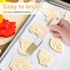 3pcs Natural Bristle Pastry Brush  Pastry Brush Wooden Handle Basting And Bbq