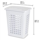 Sterilite Rectangular Lifttop Plastic Laundry Hamper Basket Bin W  Lid  8 Pack 