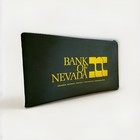 Vtg Bank Of Nevada Money Pouch With Zipper Green Deposit Bag