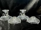 Antique Eapg Glass Candle Holders Two Styles Set Of 4