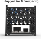Mining Rig Frame For 12gpu  Steel Open Air Miner Case  Black 