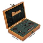Vintage Bronze Embroidery Scissors Set  Wooden Box Stainless Steel Sewing Kit