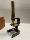 Antique Brass Microscope G   S Merz Munich  1424  W orig  Dovetailed Case 1860