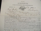 Civil War 96th New York Substitute Certificate Wounded Spottsylvania 1863