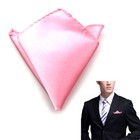 Men Hanky Silk Solid Color Suits Pocket Square Wedding Party Small Handkerchief