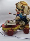 Vintage Fisher Price Pull Toy Wooden Fido Zilo Dog  707 Vintage 1955