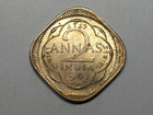 1941 India-british  2 Annas    Km 541   Nice Unc     Sn8214