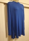 Womens Basic Soft Long Sleeve Crew Neck T-shirt Layering Casual Fashion Blue Top