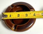 Vintage Mid Century Glazed Ceramic 3 Slot Ashtray Euc