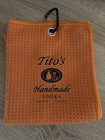 Tito   s Vodka Logo  Golf Towel 11 8x19 6 Color Is Orange