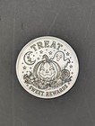 Halloween Trick Or Treat 40mm Coin     Double Sided Engraved     Spooky Collectible