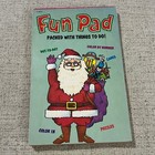 Vintage Fun Pad Christmas Activity Book Santa Claus Coloring Puzzles Games 1978