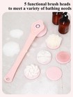Electric Body Brush For Shower  Rotating Back Scrubber  Waterproof Rechargeable 