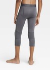 All In Motion Tights Boys L Large Gray 3 4 Fitted Performance Base Leggings New
