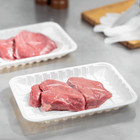 Karat Earth 8 5   x6    Mineral Filled Pp Meat Tray  Rectangular  White - 500 Pcs